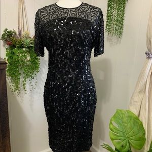 Black sequin dress